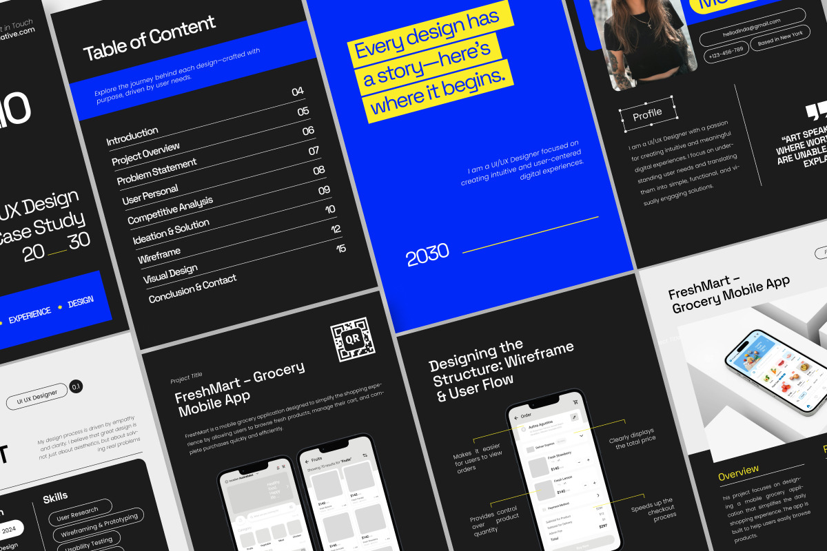 UX Case Study Portfolio Brochure, a Brochure Template by twinstd (Photo 4 of 6)