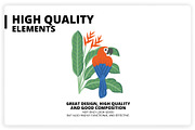 36 Tropical Elements + 12 Patterns, an Object Graphic by monkik (Thumbnail 11 of 11)
