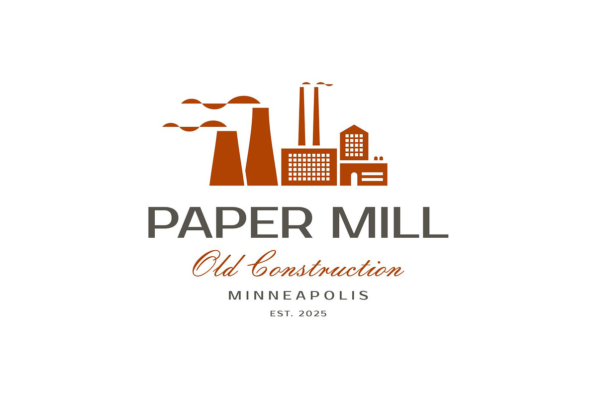 Paper Mill Building Logo, a Branding & Logo Template by Buqancreative (Photo 1 of 3)