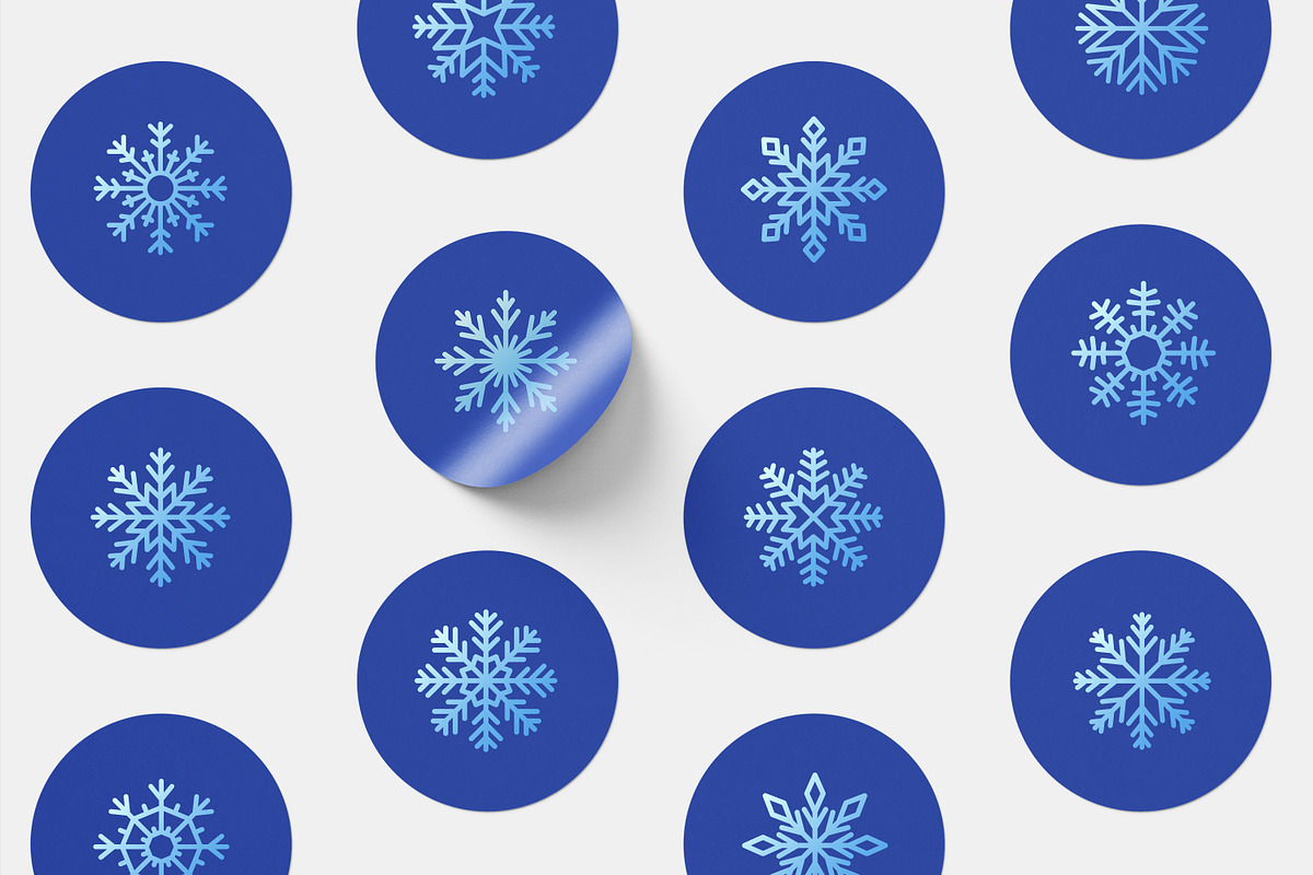 Winter snow flakes. Xmas icons set, an Object Illustration by Good Studio (Photo 8 of 12)