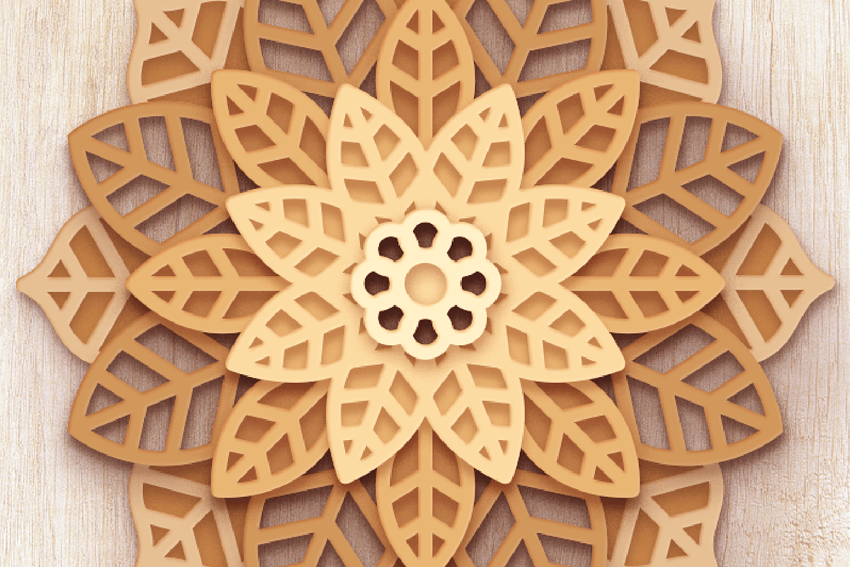 3D Poinsettia Flower Mandala, an Object Graphic by Arshad Ali (Photo 3 of 8)