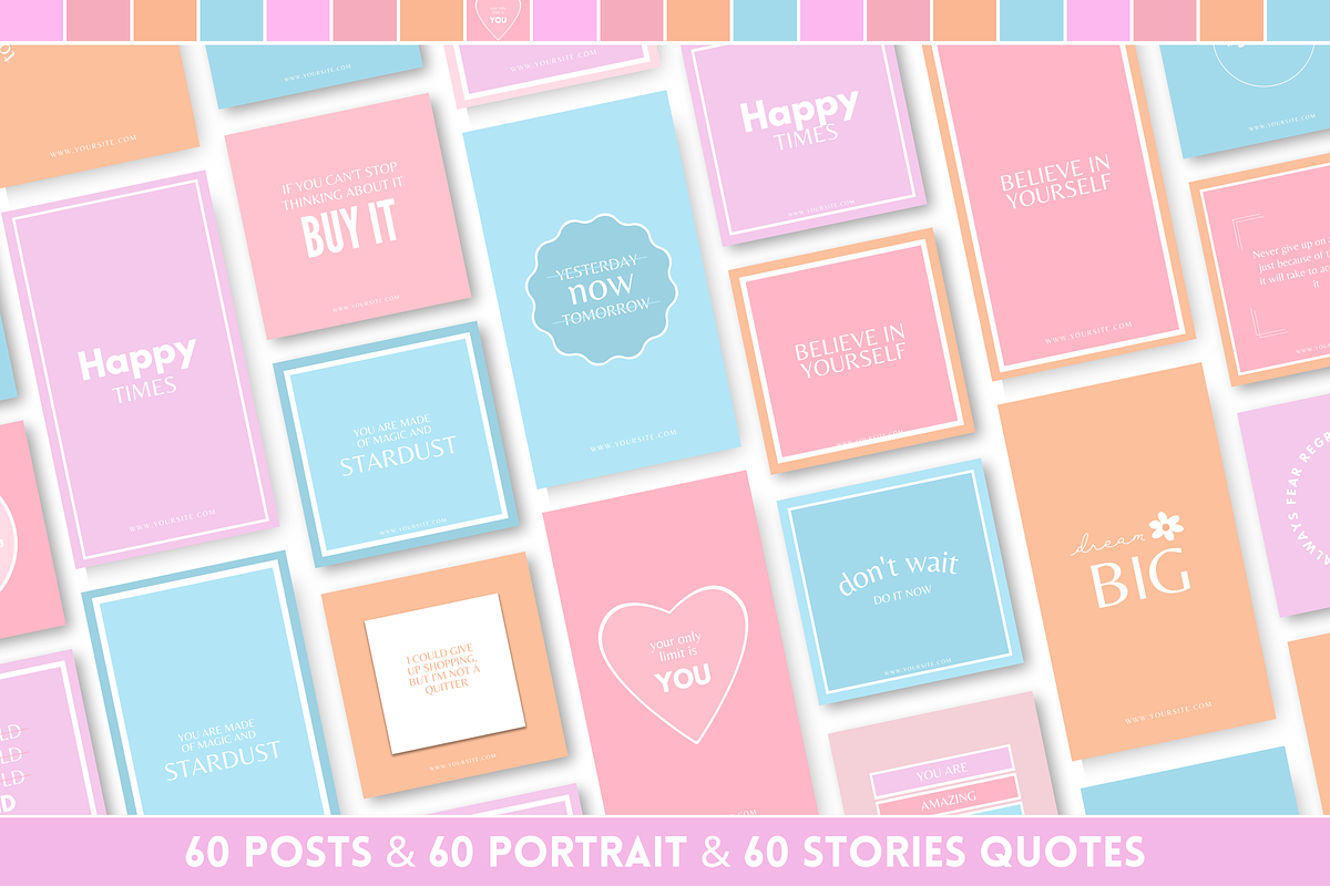 Bright Pastel Instagram Templates, a Social Media Template by SunshineStudioBoutique (Photo 6 of 10)