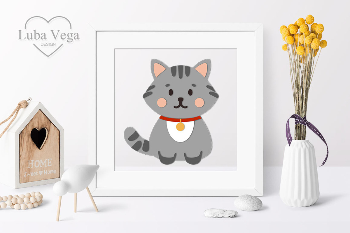 Cardstock ideas / Cat Cricut / Cat, an Animal Illustration by Luba Vega (Photo 2 of 3)