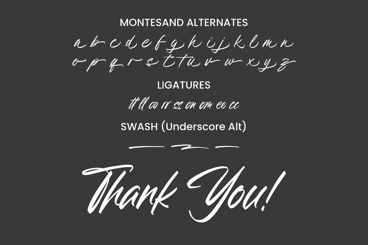 Montesand - Handwritten Font, a Handwritten Font by Sibelumpagi Studio (Photo 10 of 10)