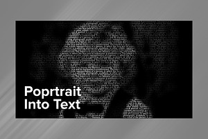 Portrat Into Text Design