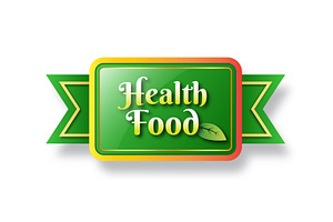 Health Food Label Logo Design