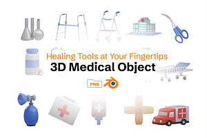3D Medical & Healthcare Pack, an Object 3D Model by Dudukbersama