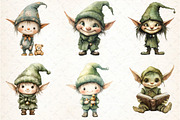 Whimsical Elf Clipart Bundle, an Illustration by DreamCafeArt (Thumbnail 5 of 8)