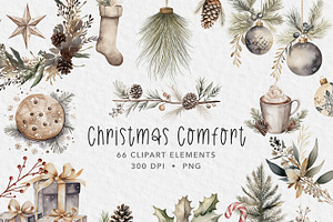 Cozy Christmas Clipart
