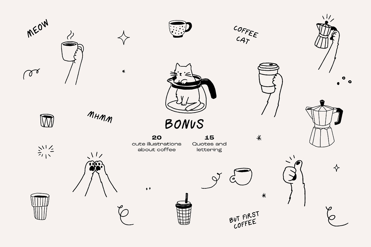 Cat Life: Coffee Edition, an Animal Illustration by dicreate (Photo 6 of 12)