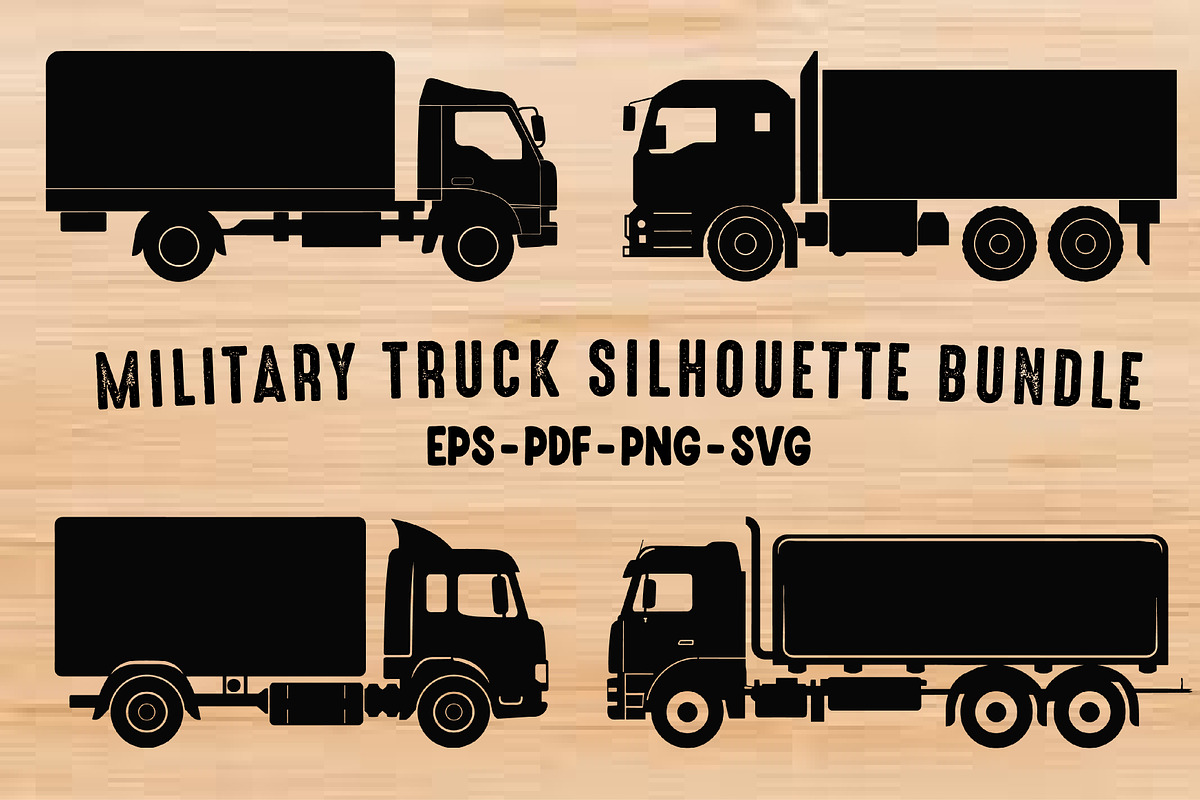 Military Truck Silhouette Vector Set, a Person Illustration by Gfx Expert Team (Photo 1 of 3)