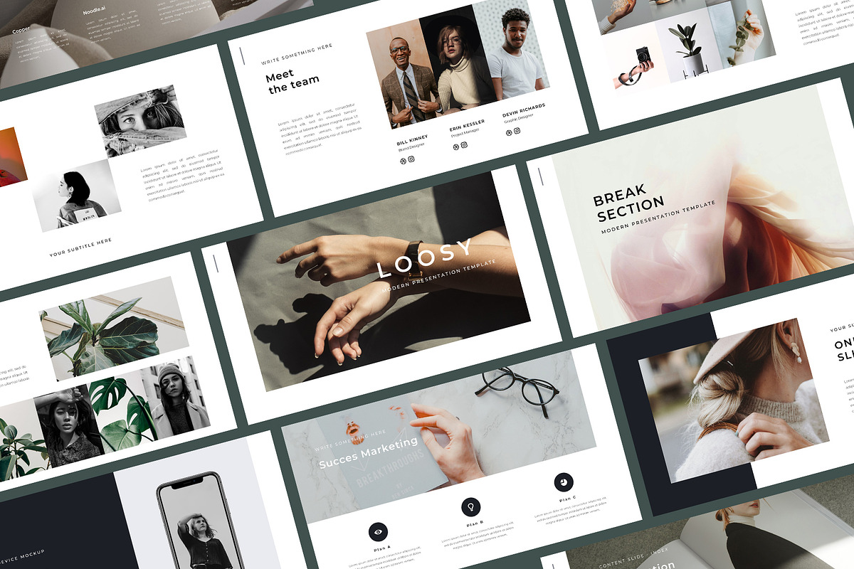 Loosy - PowerPoint Template, a Presentation Template by Bervisual (Photo 1 of 9)