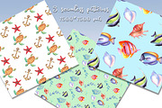 Watercolor nautical set, an Illustration by artdreamer (Thumbnail 4 of 5)