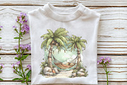 Whimsical Beach Summer Paradise Clip, an Illustration by OK Design (Thumbnail 5 of 6)