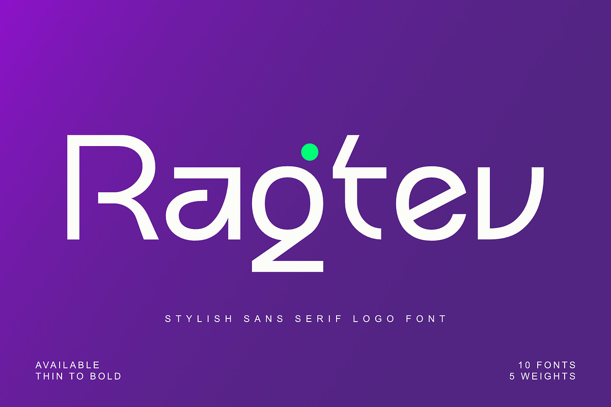 Ragtev-Stylish Sans Serif Logo Font, a Sans Serif Font by Sealoung (Photo 1 of 10)