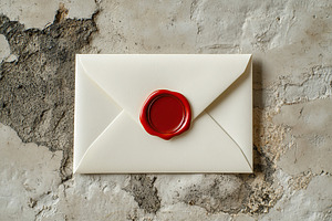 Envelope with red wax seal, a Beauty & Fashion Photo by AlyaAnd