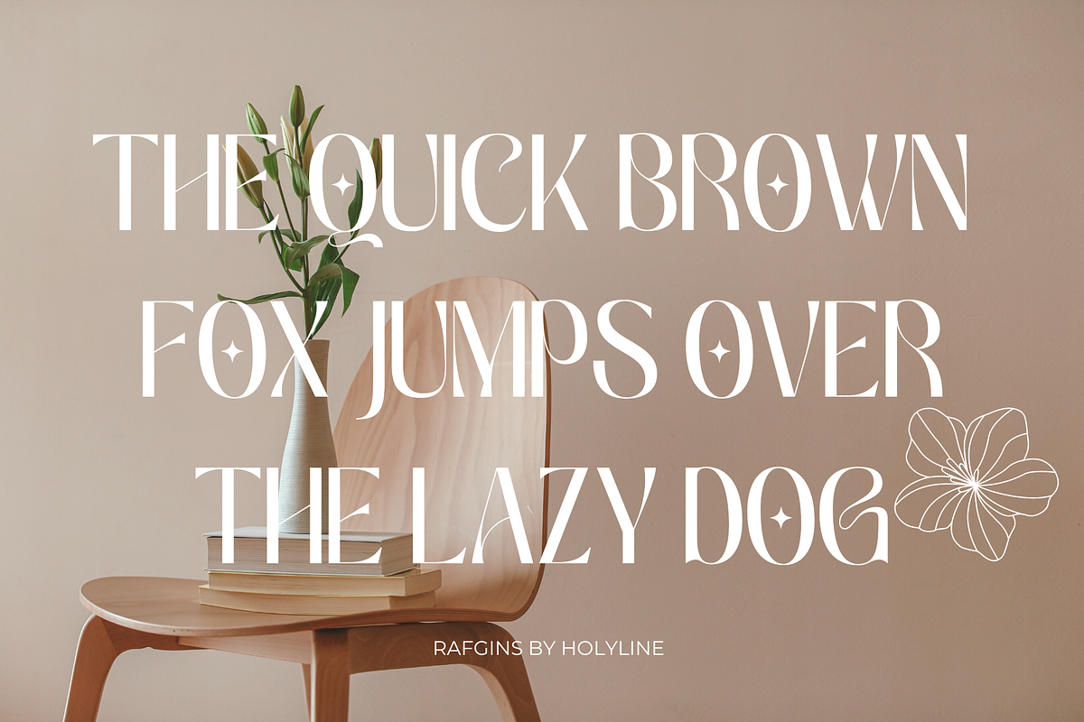 Rafgins - Display Font, a Sans Serif Font by Holyline Design (Photo 8 of 9)