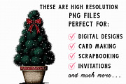 Christmas Tree in Pots Clipart, an Illustration by Libby Wishes (Thumbnail 2 of 6)