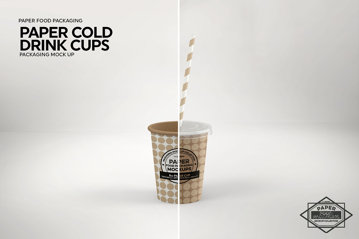 Paper Drink Cups Packaging Mockup, a Cups & Container Mockup by INCDesign (Photo 7 of 17)
