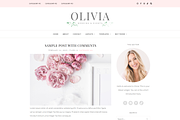 Feminine WordPress Theme | Olivia, a WordPress Template by Hello Chic Designs (Thumbnail 1 of 2)