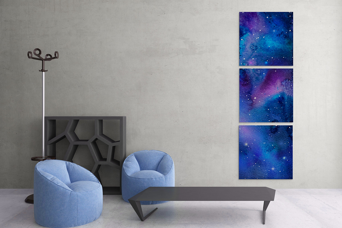 SPACE GALAXY watercolor textures, a Texture Graphic by Artemisia_Art (Photo 7 of 7)