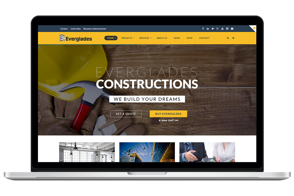 Construction WordPress Theme, a WordPress Template by CIAOThemes (Photo 1 of 5)
