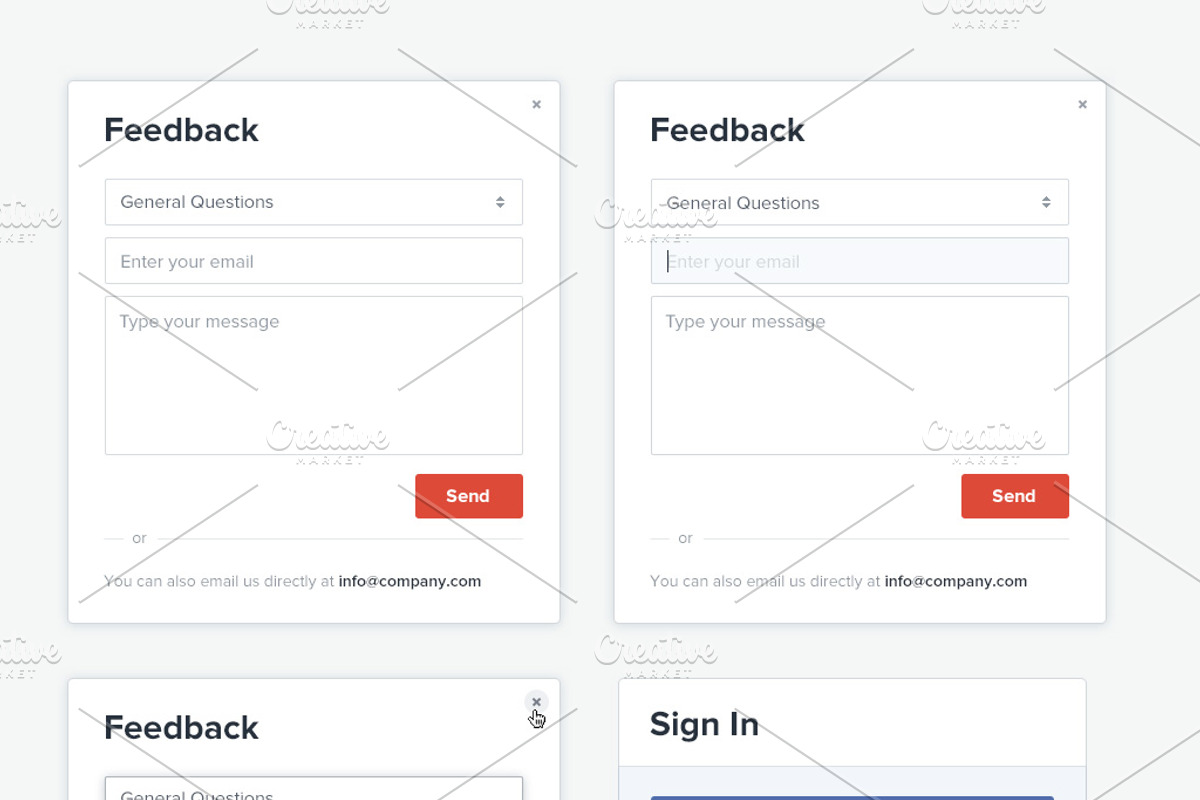Universal UI Kit For Web, an UI Kit Template by UI Store (Photo 1 of 5)