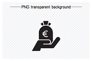 Euro Currency Money Icons Set, a Solid Icon by Designfour (Thumbnail 6 of 7)