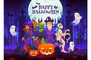 Happy Halloween holiday characters, a Seasonal Illustration by Seavector Studio (Thumbnail 2 of 3)