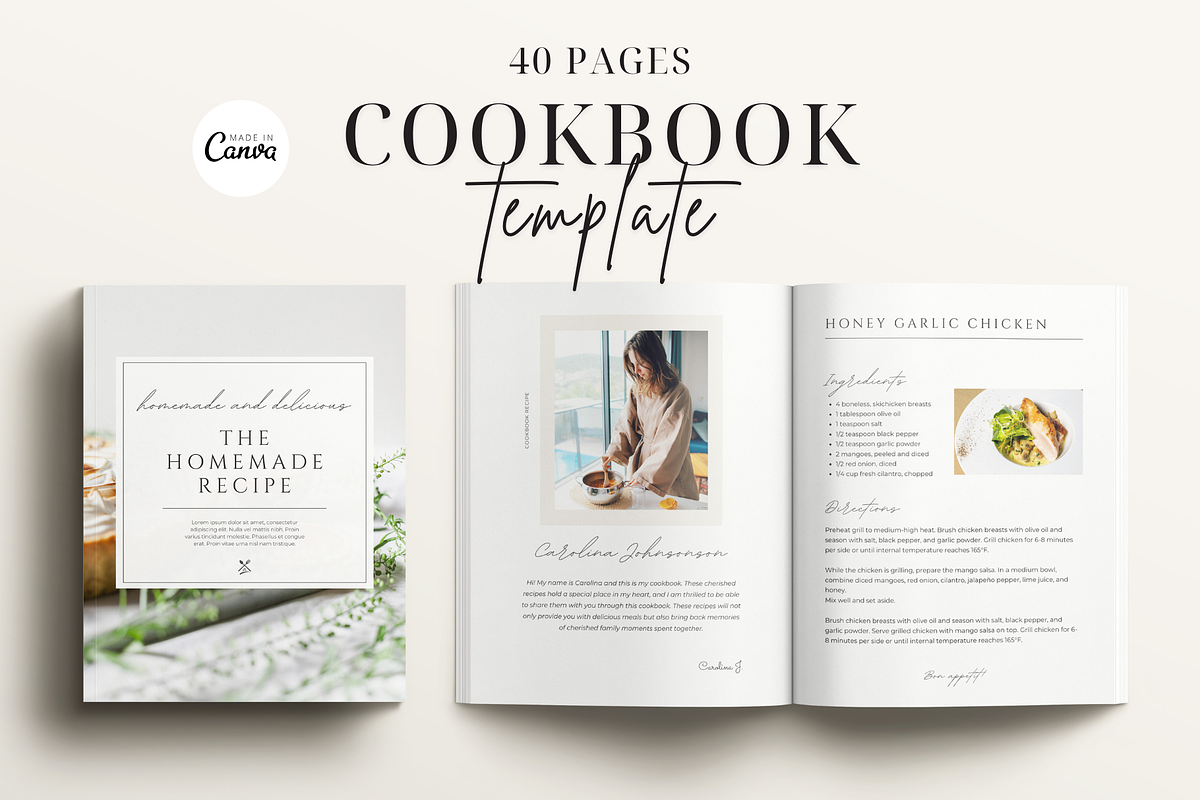 Cookbook Template CANVA, a Magazine Template by OrganizationOasisRo (Photo 1 of 10)