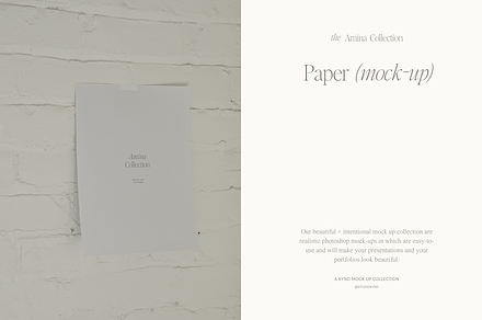 The Amina Collection - Paper Mock Up
