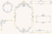 Blue&Gold Baroque Wedding Set, a Decorative Illustration by AlenaVlasko stock Market (Thumbnail 5 of 9)
