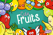Cute Fruits Cartoon Characters, a Food Illustration by Jocularity Art (Thumbnail 1 of 3)