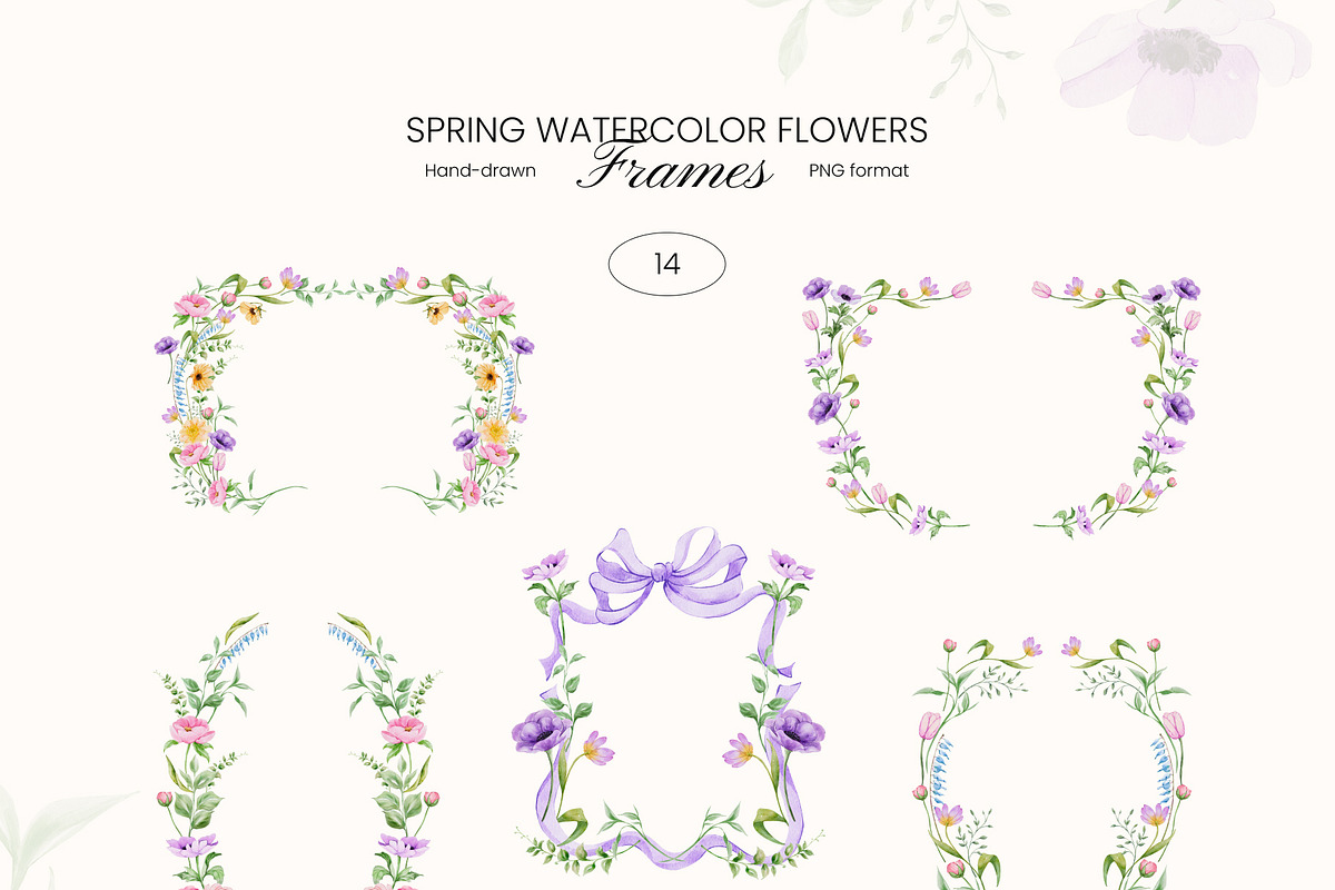 Spring Garden watercolor flowers, a Decorative Illustration by Yuliia Lashevska (Photo 5 of 13)