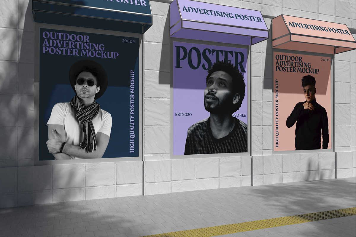 Outdoor Advertising Poster Mockup, an Advertising Mockup by Permadi Creative (Photo 3 of 5)