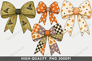Preppy Halloween Coquette Bow PNG, a Seasonal Illustration by Stickera Hub (Thumbnail 3 of 3)