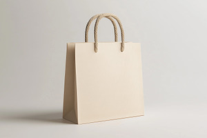 Minimal beige paper shopping bag, a Background Photo by MistyDay