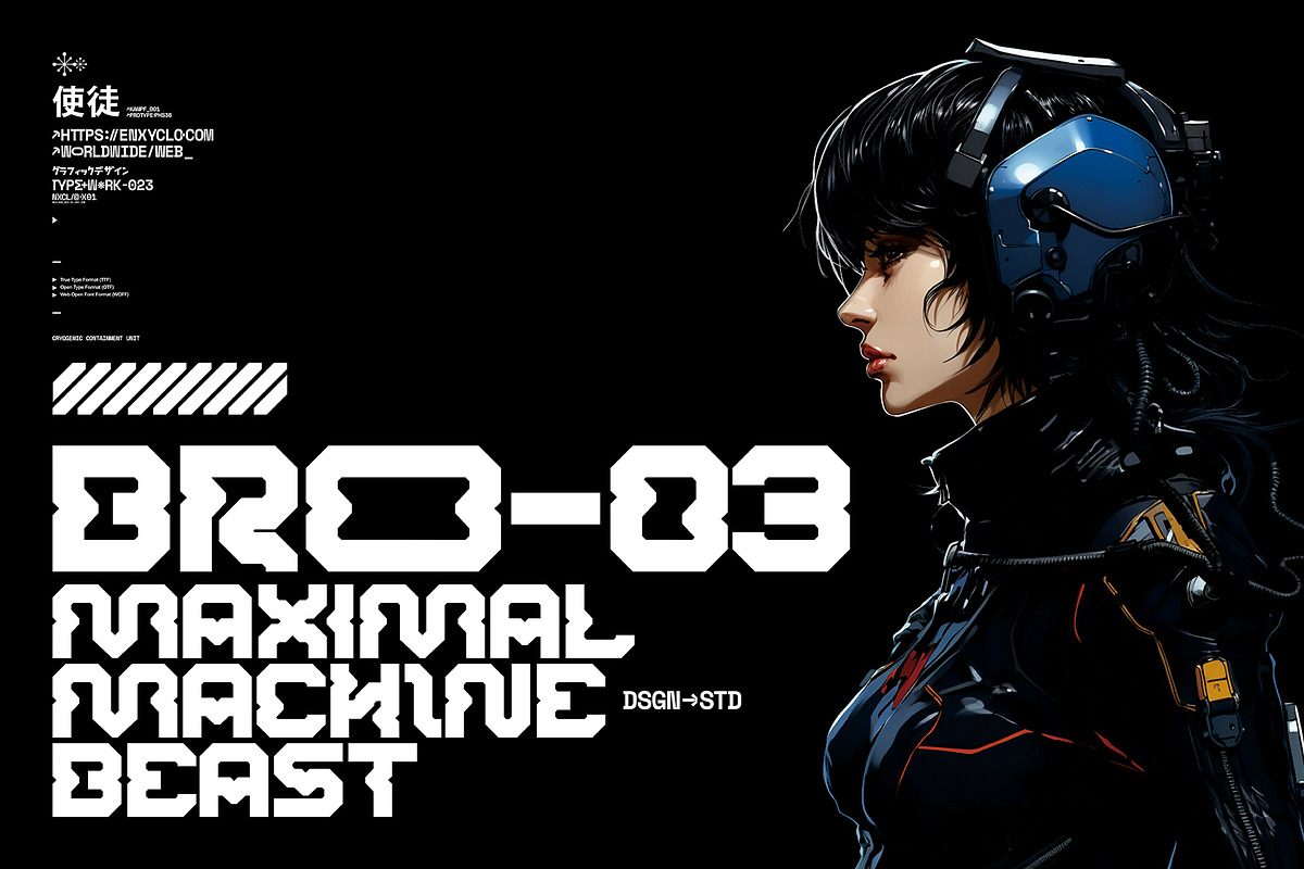 NCL ROBOWAPIX - Cyberpunk Futuristic, a Sans Serif Font by Enxyclo Studio (Photo 2 of 11)
