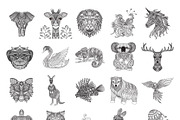 98 % OFF 2200++ Design elements, an Animal Illustration by Somjai King (Thumbnail 28 of 45)
