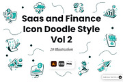 SaaS and Finance Icon Doodle Vol 2, an Object Graphic by SLAB! Design (Thumbnail 1 of 3)