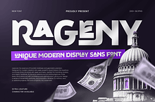 Rageny - Unique Modern Sans Font