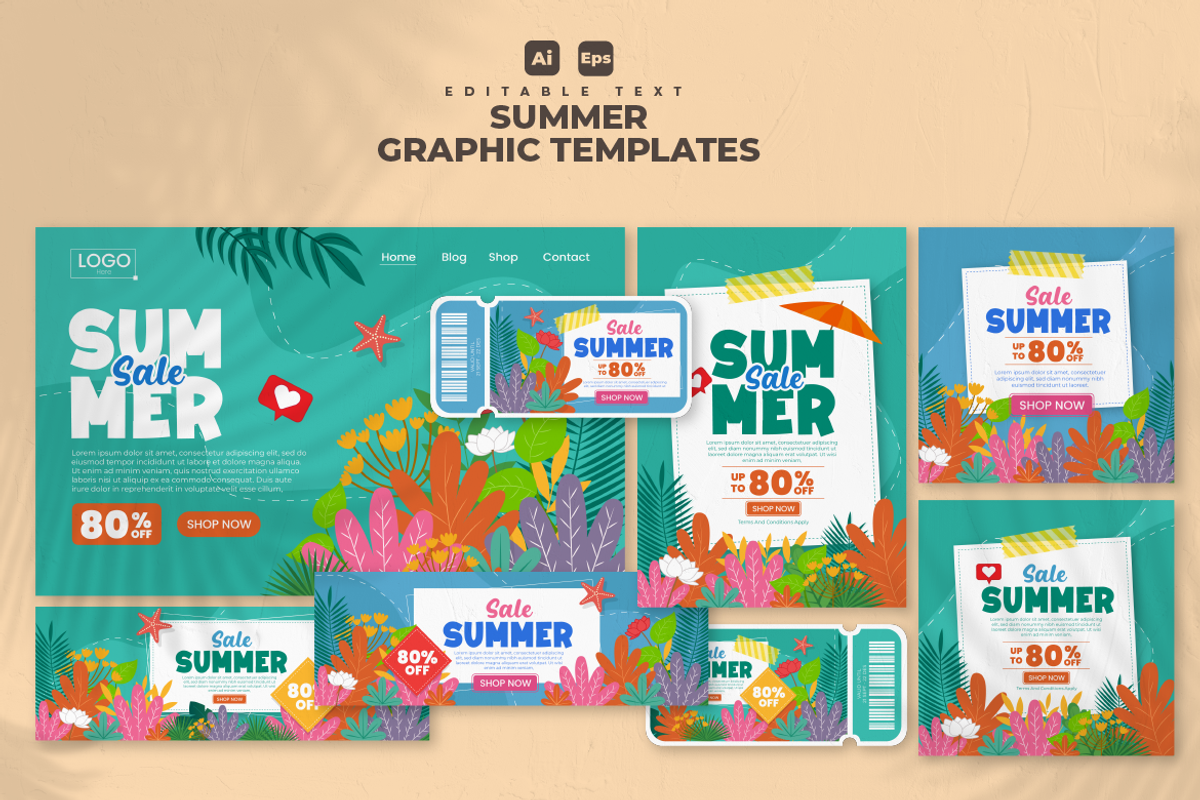 Summer Set Graphic Design V24, a Flyer Template by twinstd (Photo 1 of 6)