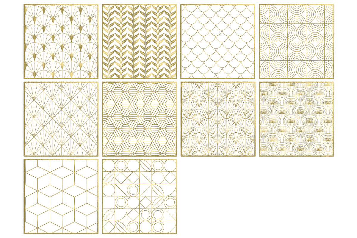 Art Deco Seamless Patterns, a Pattern Graphic by cafelab_store (Photo 7 of 7)