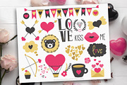 Valentine Doodles Clipart, SVG, an Illustration by MyClipArtStore (Thumbnail 1 of 2)
