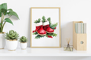 Watercolor Christmas Clothes Clipart, an Illustration by Canvas Craft (Thumbnail 5 of 8)