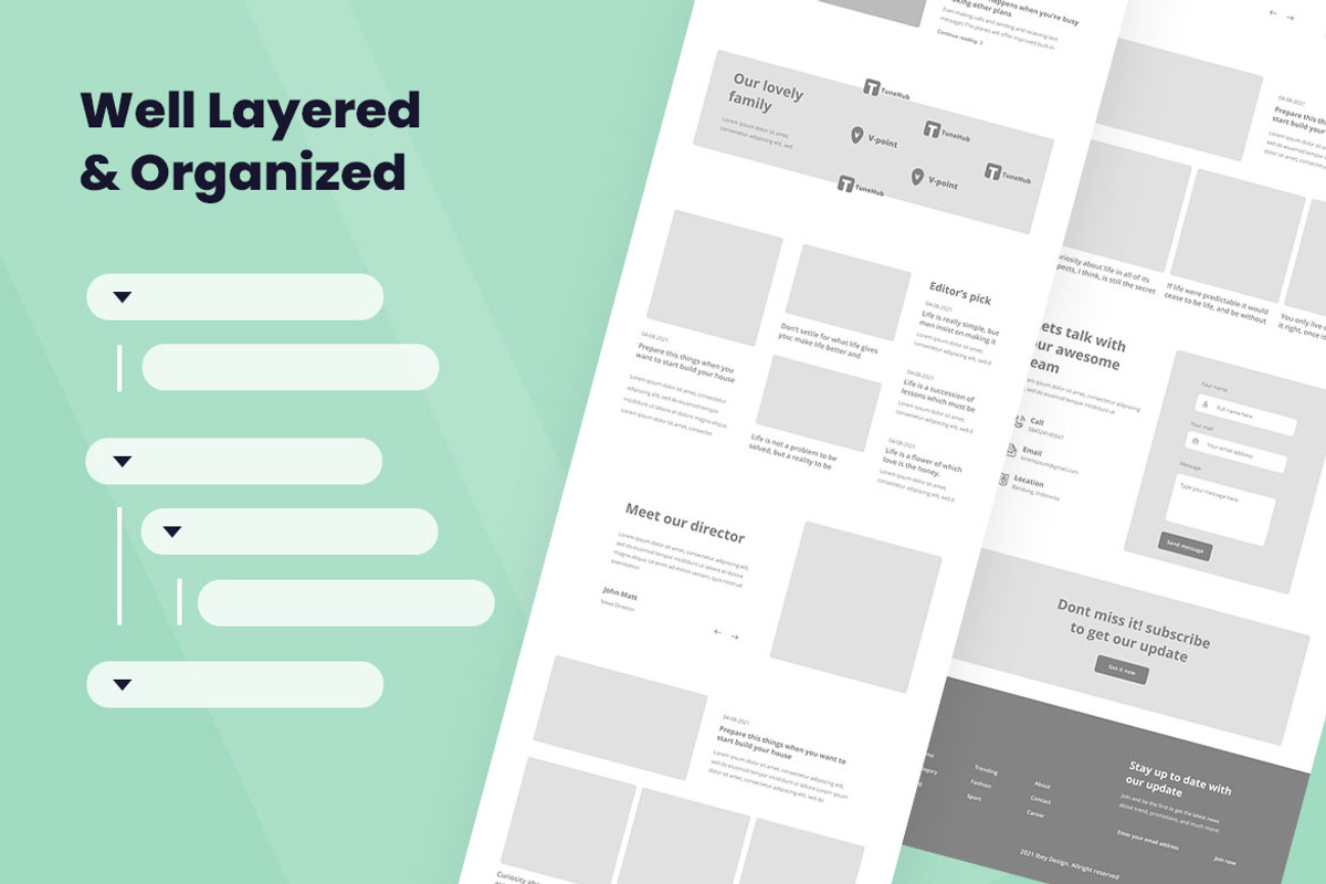 Magazine Blog Wireframe Website, a Wireframe Template by INSPR STD (Photo 5 of 6)
