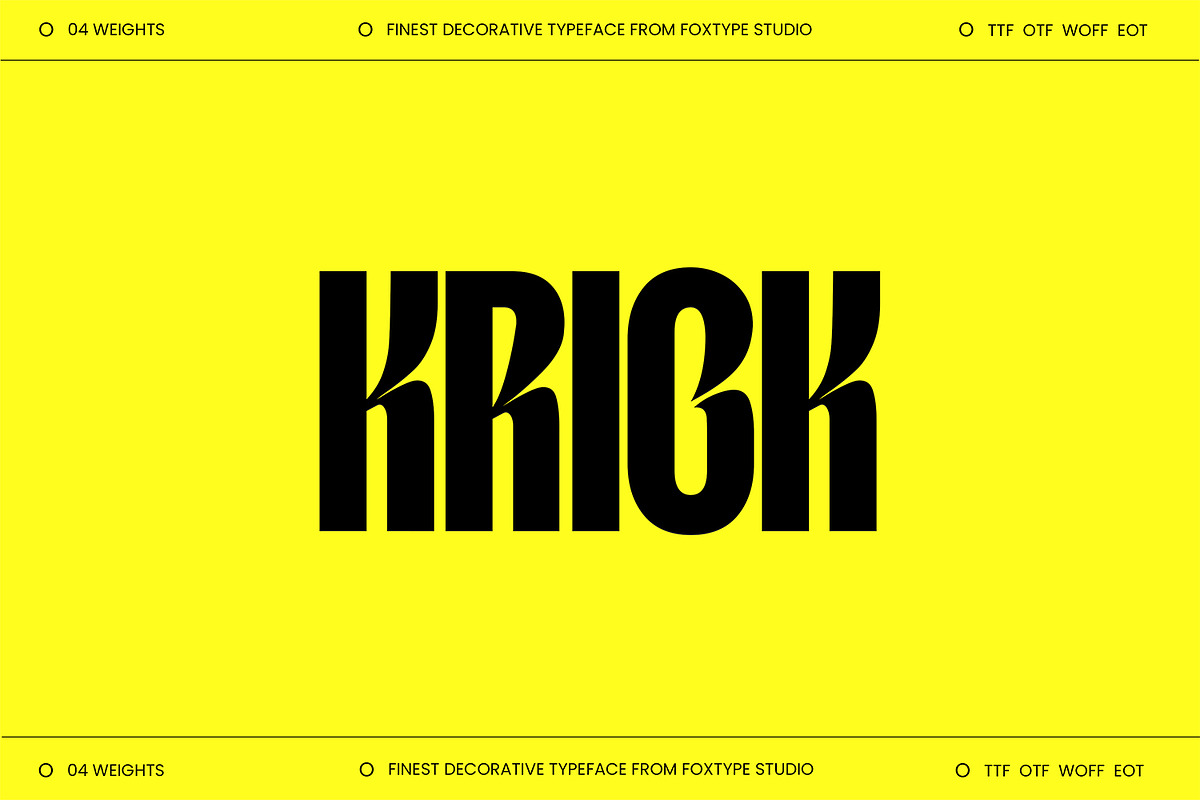 Krick Display Typeface, a Sans Serif Font by Foxtype (Photo 1 of 11)