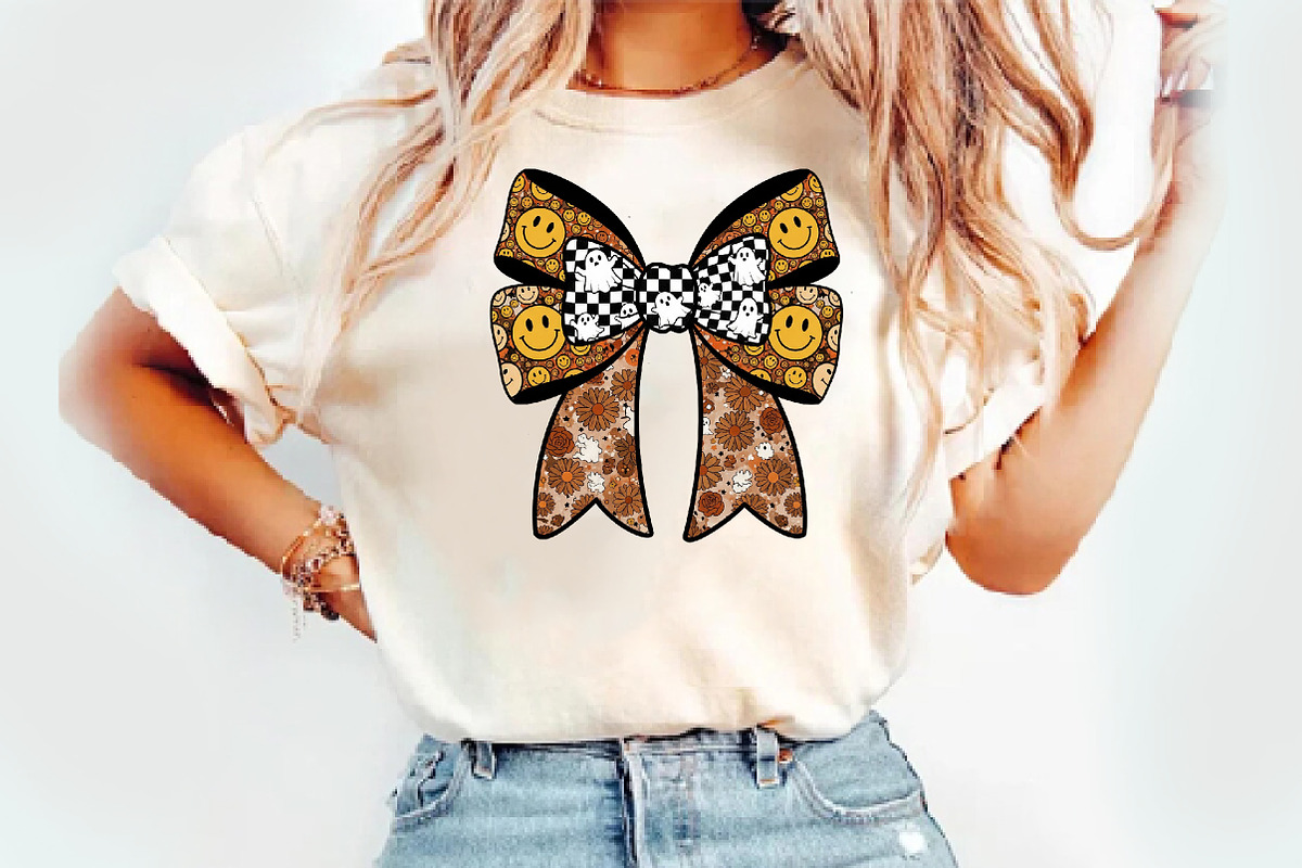 floral fall bow smiley face Png, an Illustration by Watercolor design (Photo 2 of 3)