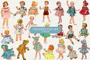 Vintage Children Clip Art, a Person Illustration by Patterns for Dessert (Thumbnail 1 of 13)