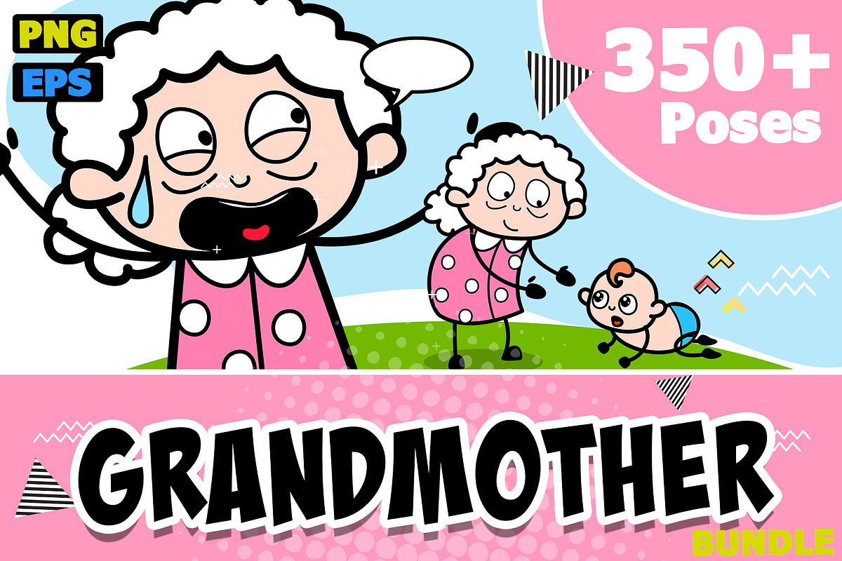 Grandmother ~ Cartoon Character Set, a Person Illustration by The Toon Company (Photo 1 of 12)